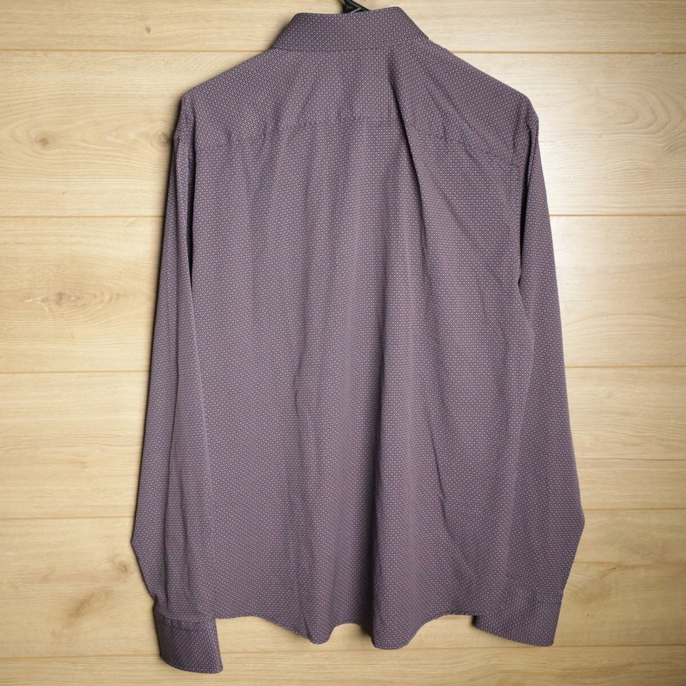 2x UNTUCKit Mens Large Slim Fit‎ Button Down Long Sleeve Shirt Blue/Maroon - Picture 10 of 15